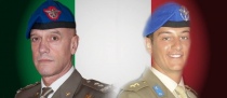 Da sinistra Giangiacomo Calligaris, comandante dell'Aves e il tenente Paolo Lozzi