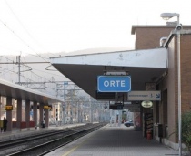 La fermata della stazione di Orte