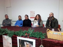 Da sinistra: Nicola Ferrarini, Giovanni Santurbano, Irene Temperini, Elisa Guidarelli con in braccio Molly, Mario Caponera