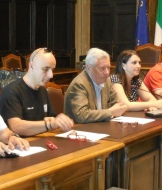Da sinistra: l'assessore Vannini, il sindaco Michelini e la vicesindaco Ciambella
