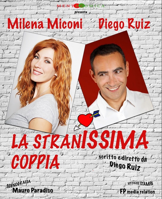Milena Miconi e Diego Ruiz, la. "Stranissima coppia" in scena a Carbognano