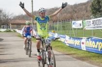 Massimo Folcarelli, primo assoluto nella gara di mountain bike del Trittico Laziale a Trevignano