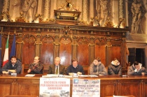 La conferenza stampa di presentazione a Palazzo dei Priori, da sinistra: Mencarelli, Insogna, Michelini, Menchinelli, Dotto, Santucci e Laugeni