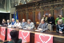 Da sinistra: i consiglieri Alessandra Troncarelli, Daniela Bizzarri, Paolo Moricoli, Antonella Sberna e Marco Ciorba; l'assessore Antonio Delli Iaconi; Alfredo Fioramanti, dirigente comunale e la consigliera Maria Rita De Alexandris