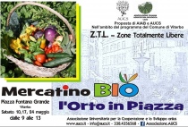 Il manifesto del mercatino bio in piazza