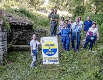 Il gruppo dei volontari di Viterbo Civica alla fine della giornata di lavoro