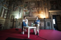 David Zard con Filipppo Rossi a Palazzo dei Priori (foto G. Tassi)