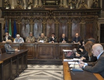 Da sinistra: Elena Dominici, suor Maria Floria, Giuseppe Troisi, Salvatore Mastrangelo, Giacomo Barelli, Giancarlo Gabbianelli, Carlo Basile